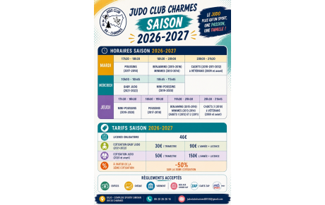 Rentrée Mardi 1er septembre 2026.⚠️Attention nouveaux horaires.