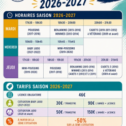 Rentrée Mardi 1er septembre 2026.⚠️Attention nouveaux horaires.